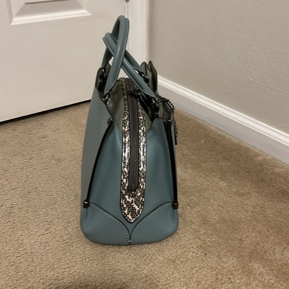 Rare exotic Coach bag - Mason carryall satchel with snakeskin detailing - Picture 5 of 16